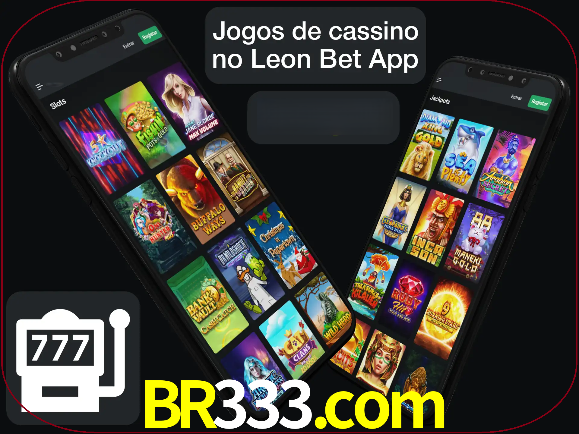 Escolha quais jogos de cassino jogar no app.