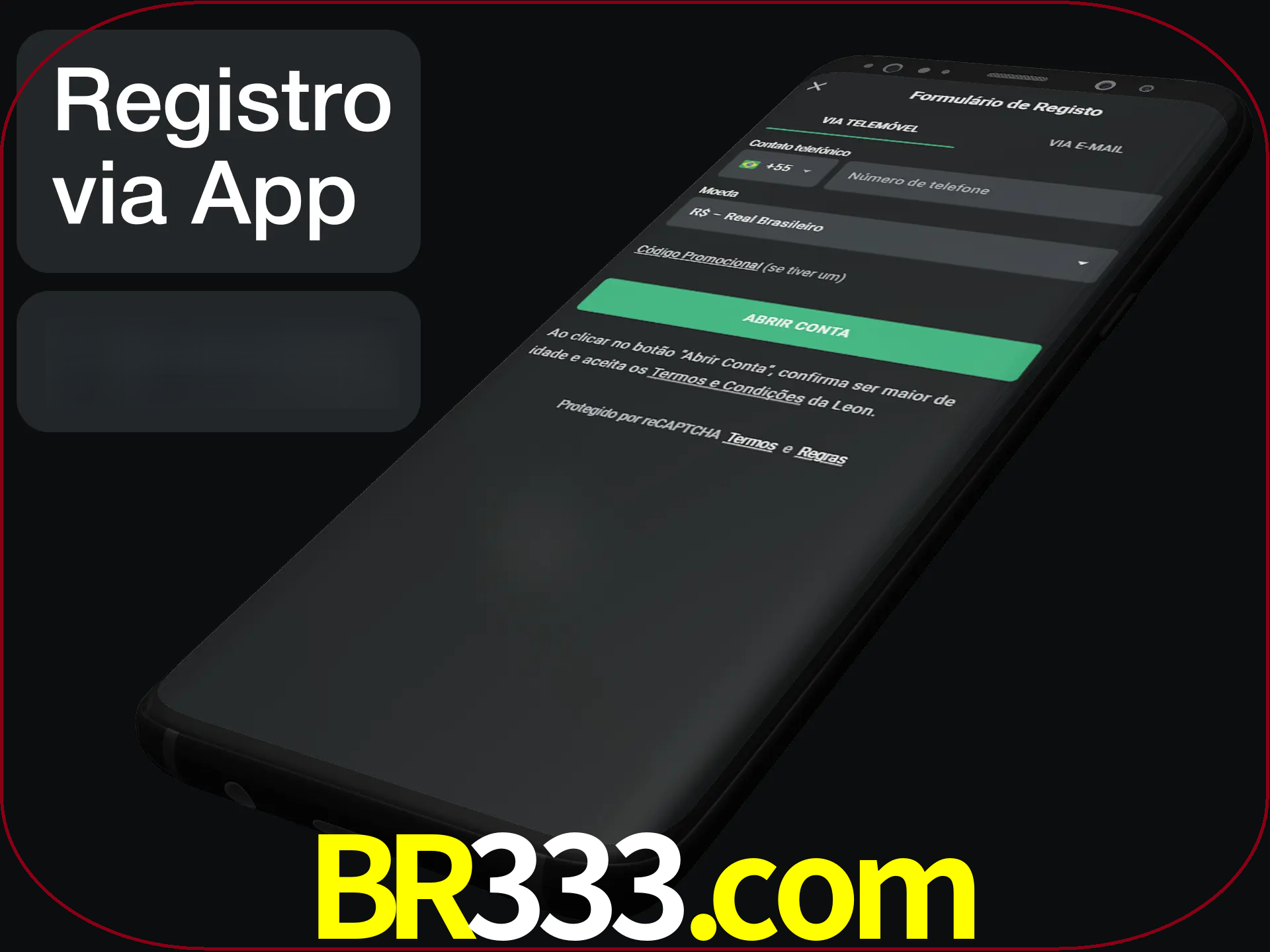 Registre-se quiclly em LeonBet usando o aplicativo.